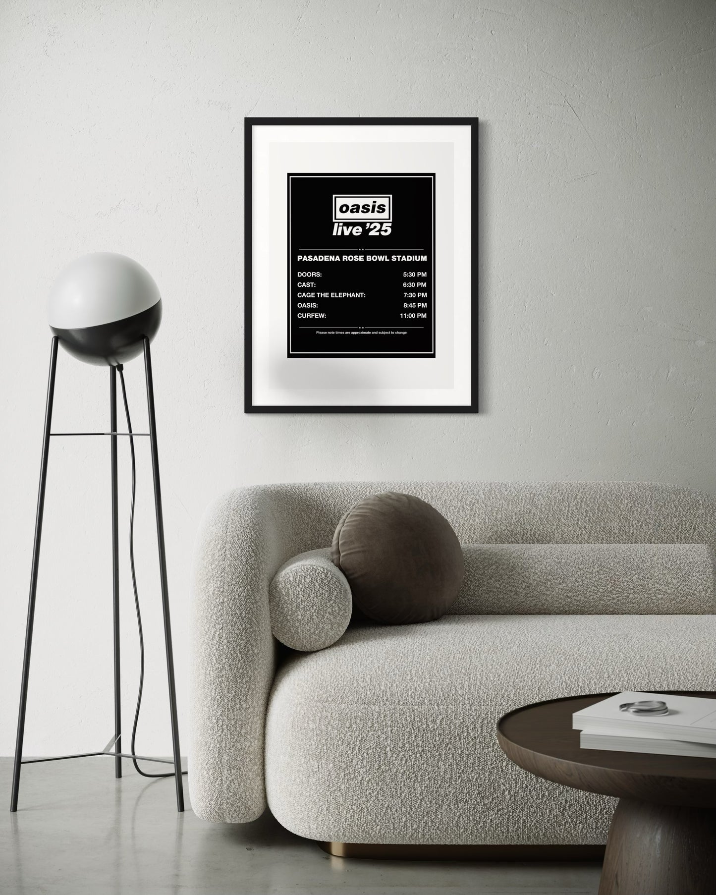 Oasis Icon Series No.7  Pasadena Gig Poster ‘25 - 45x60 cm / 17x23.5″