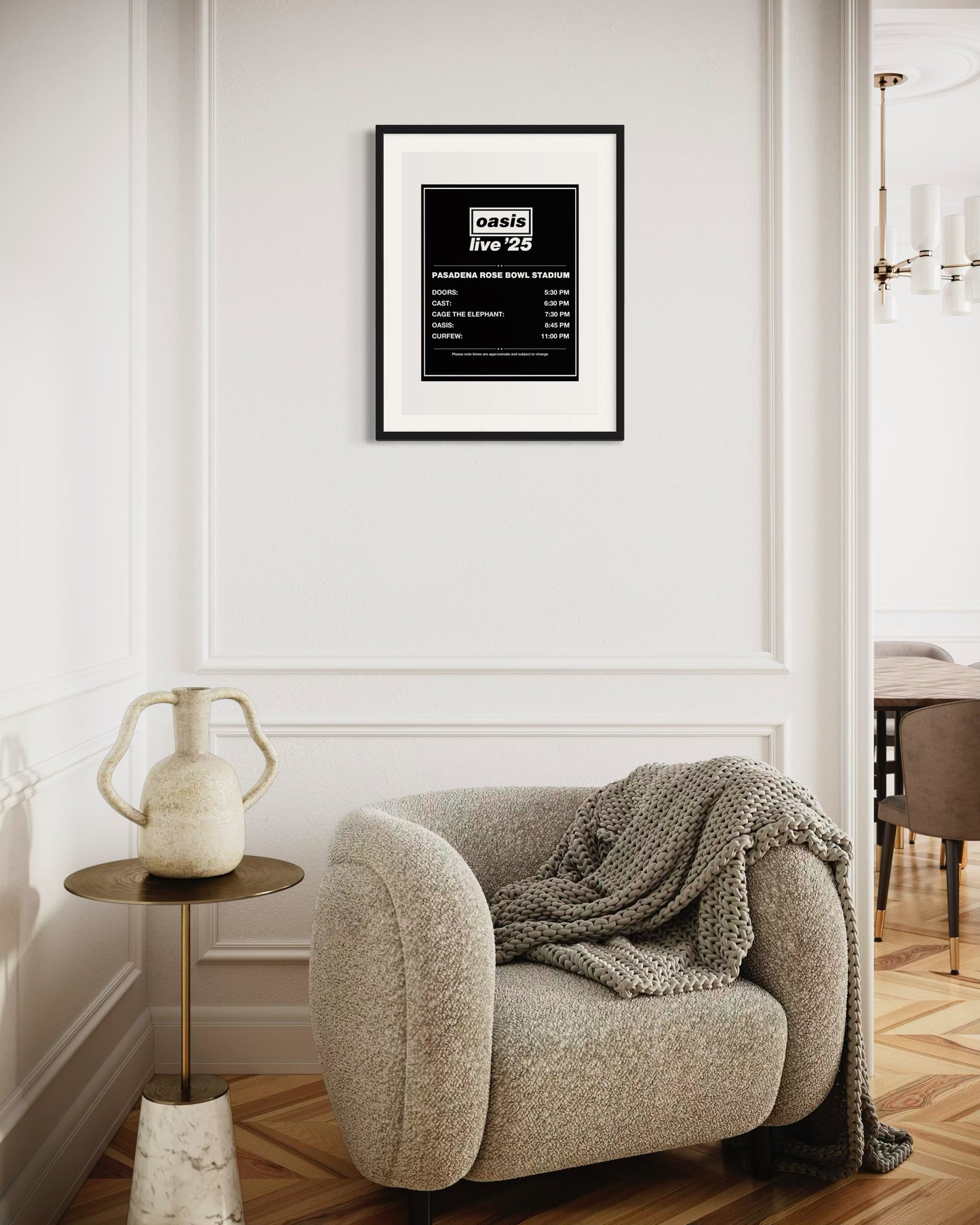 Oasis Icon Series No.7  Pasadena Gig Poster ‘25 - 45x60 cm / 17x23.5″