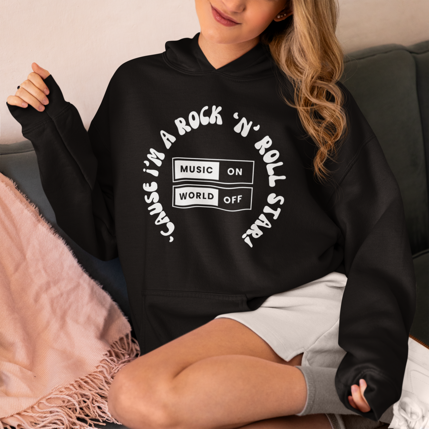 "'Cause I'm a Rock 'n' Roll Star" – Iconic Unisex Hoodie for Bold Souls