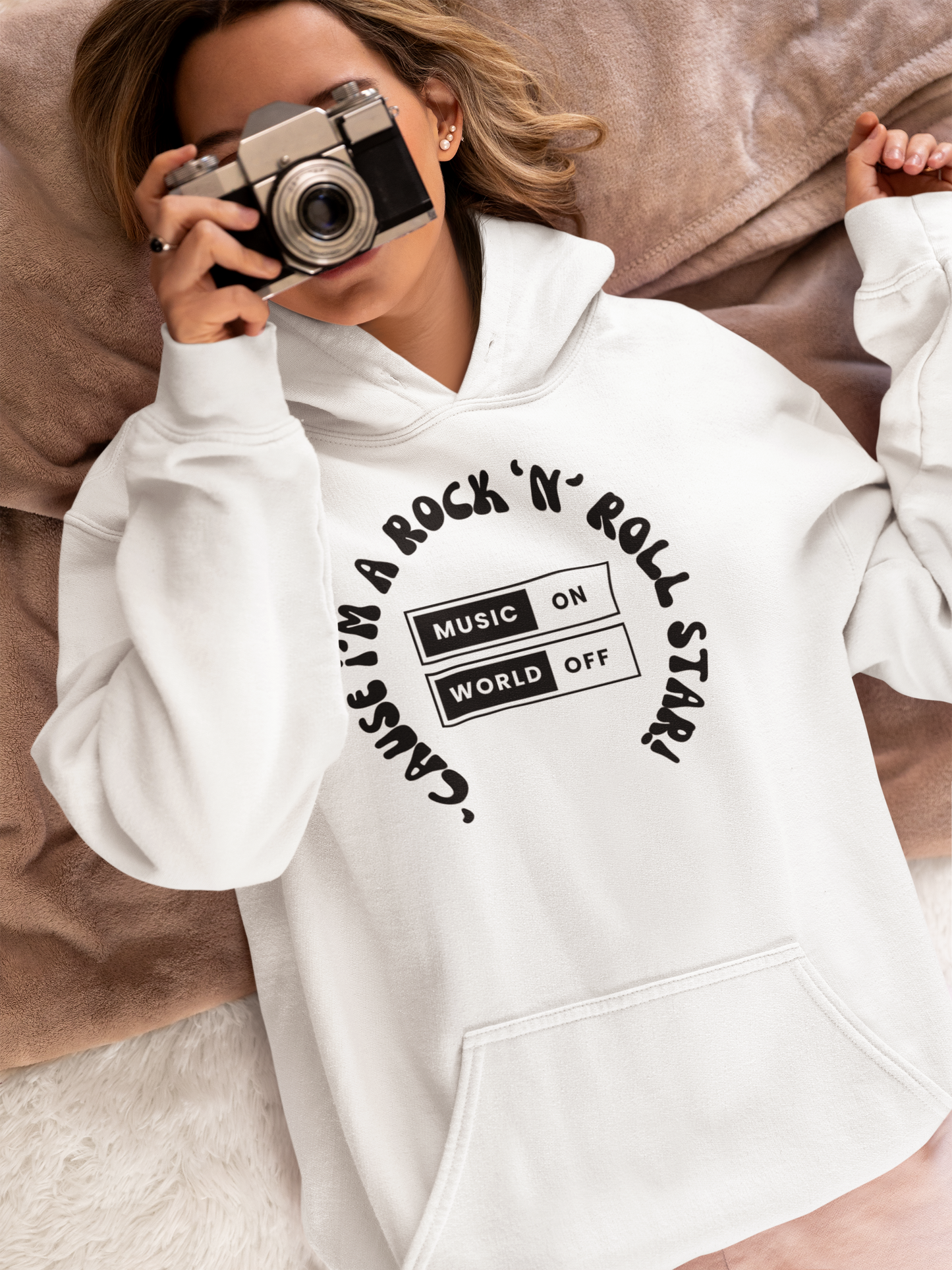 "'Cause I'm a Rock 'n' Roll Star" – Iconic Unisex Hoodie for Bold Souls