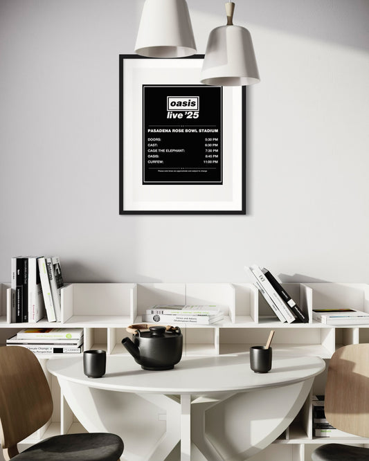 Oasis Icon Series No.7  Pasadena Gig Poster ‘25 - 45x60 cm / 17x23.5″